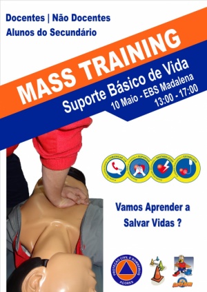 Ação de Mass Training na EBS Madalena, no dia 10 de Maio.