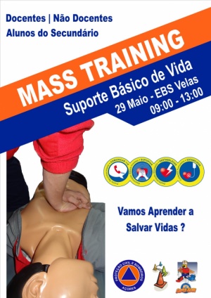 Ação de Mass Training na EBS Velas, no dia 29 de Maio.