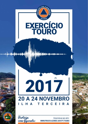 Proteção Civil organiza exercício “Touro 2017” de 20 a 24 de novembro