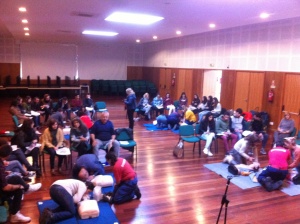 Mass Training em Suporte Básico de Vida na Escola Básica e Secundária de São Roque do Pico, a 15 de Fevereiro