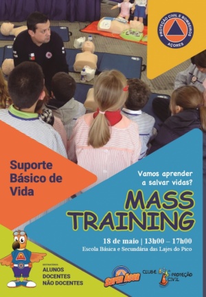 Mass Training em SBV, na EBS Lajes do Pico, a 18 de maio