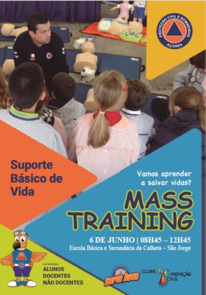 Mass Training em Suporte Básico de Vida na Escola Básica e Secundária da Calheta