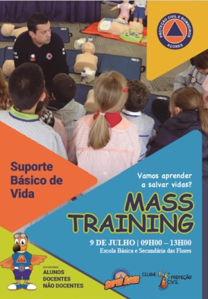 Mass Training em Suporte Básico de Vida na EBS Flores