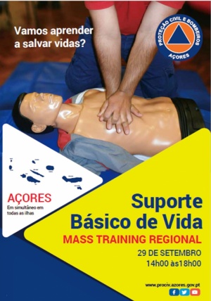 Proteção Civil promove Mass Training em SBV em todas as ilhas dos Açores em simultâneo