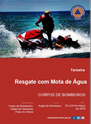 Proteção Civil dos Açores realiza pela primeira vez cursos de resgate em mota de água